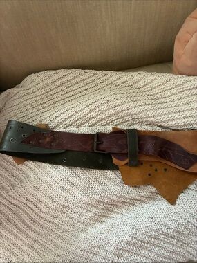 Stylish Multi-Panel Leather Belt